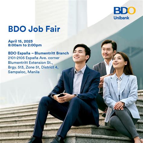 bdo job fair|BDO Unibank on LinkedIn: Be part of Team BDO! Join our job fair .